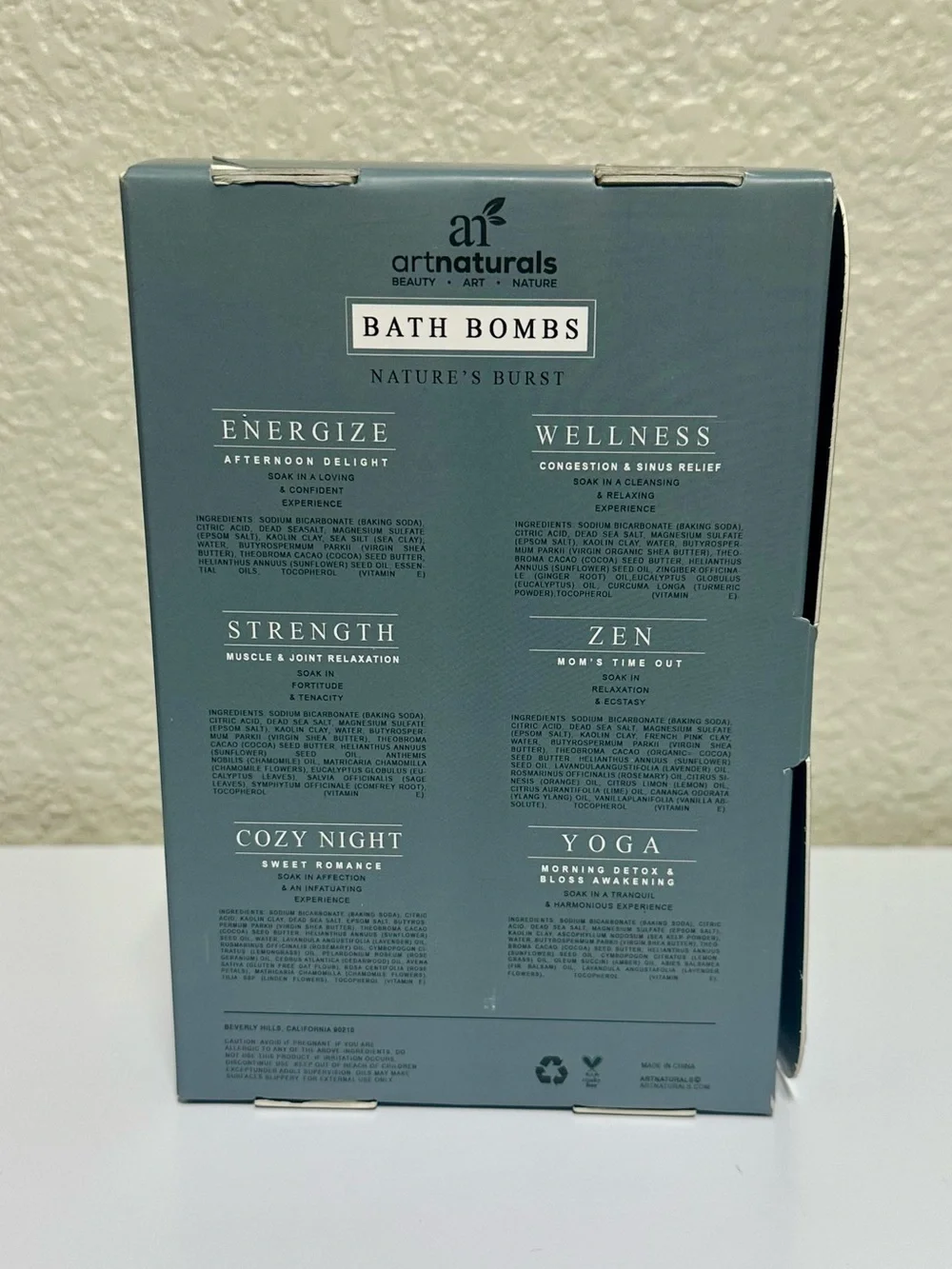 Art Naturals Bath Bomb Gift Set of 6 Nature’s Burst